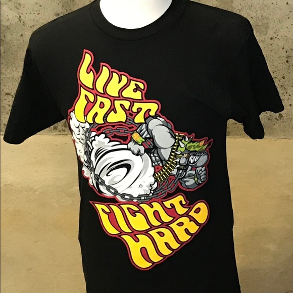 Wwe Shirts Vintage John Cena Live Fast Fight Hard Authentic